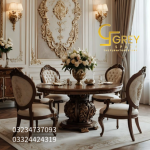 "Wooden dining set"
