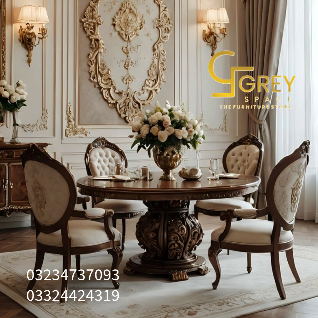 "Wooden dining set"