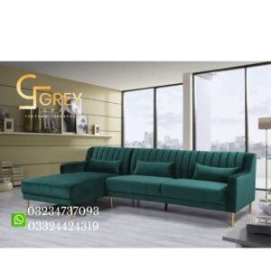 ''L-shaped sofa''
