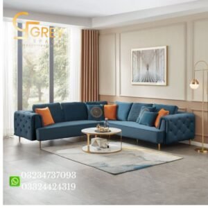 ''L-shaped sofa''