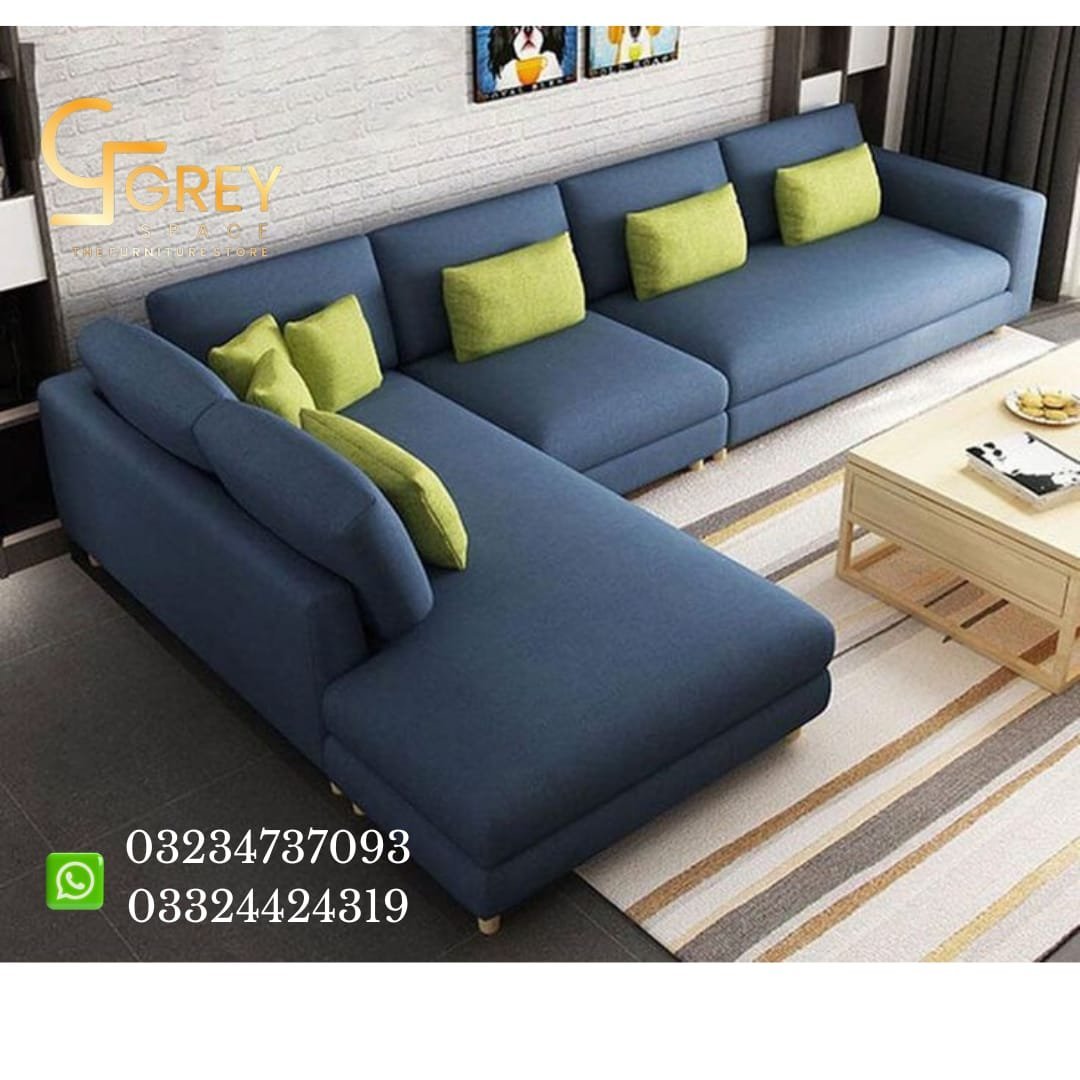 ''L-shaped sofa''
