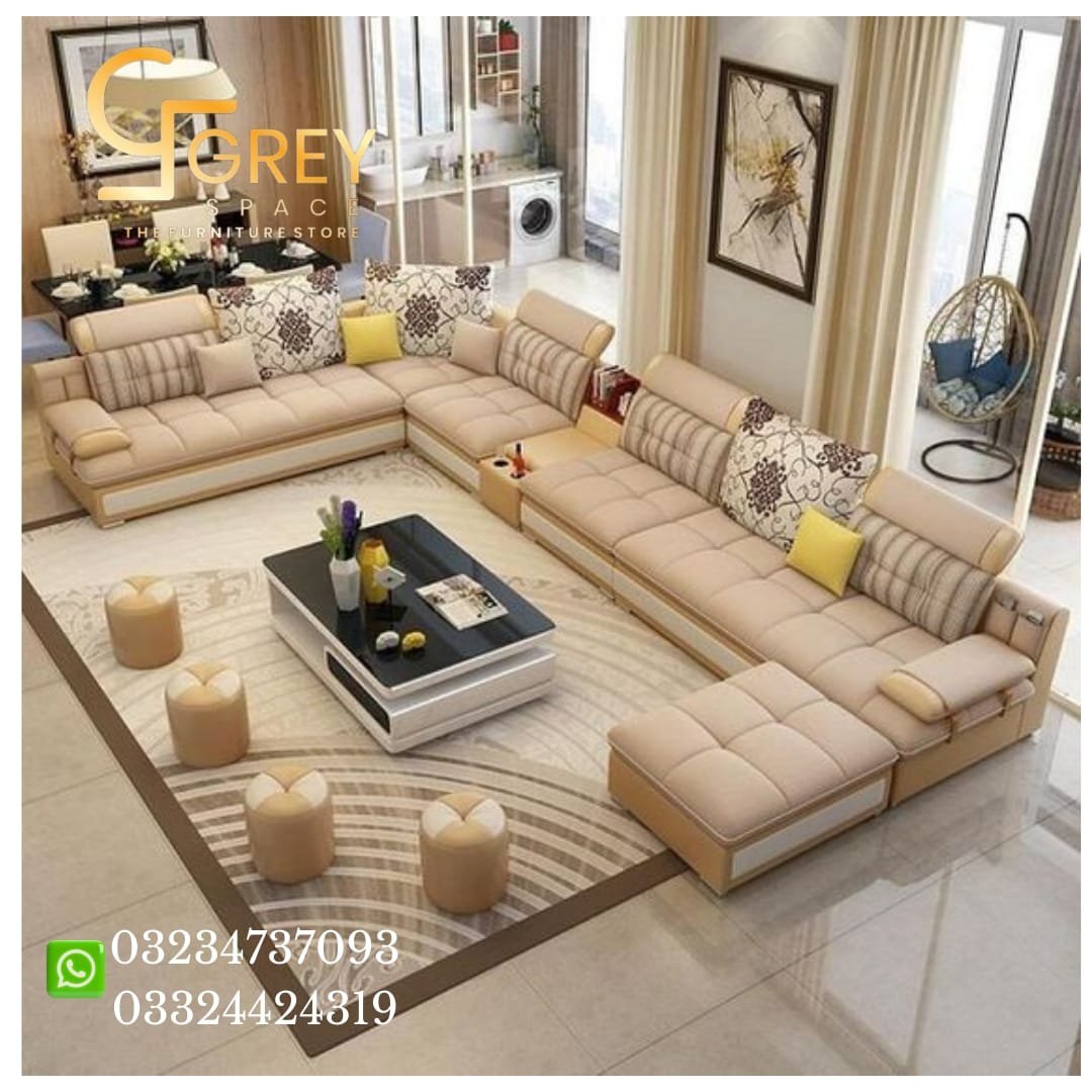 ''Elegant L-shaped sofa''