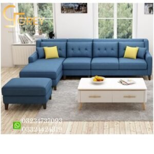 ''L-shaped sofa''
