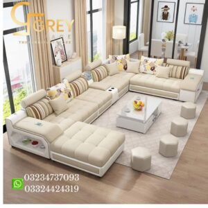 ''L-shaped sofa''